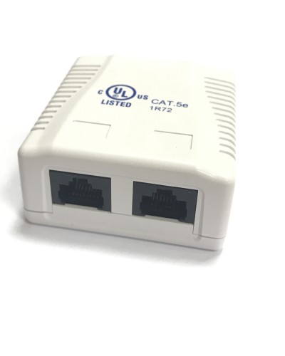 RJ-45-2 (8P8C) CAT5e, 2 выхода (LISTED) компьютерная розетка: Розетка компьютерная 2 выхода в Ижевске