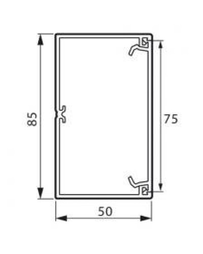 Кабель-канал 85x50 мм METRA (638080): Короб в Ижевске