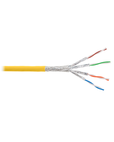 S/FTP, 4pair, Cat7a, Solid, In, LSZH (NKL 4375C-YL). Кабель «витая пара» (LAN) для структурированных систем связи. NIKOLAN в Ижевске
