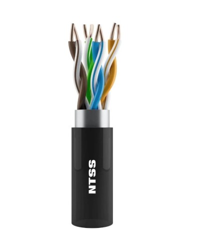 NTSS-OUT-UTP4-5Е-PE-BL кат.5E UTP 4 пары 24AWG PE внешний 305м черный. Кабель «витая пара» (LAN) для структурированных систем связи. NTSS в Ижевске