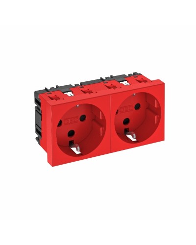 STD-D0 SRO2, (6120028). Розетка 0° двойная 2х2К+З, со шторками, 16А 250В красная. OBO Bettermann в Ижевске