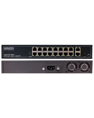 SW-61621(300W). Коммутатор 16-портовый Fast Ethernet с PoE. OSNOVO в Ижевске