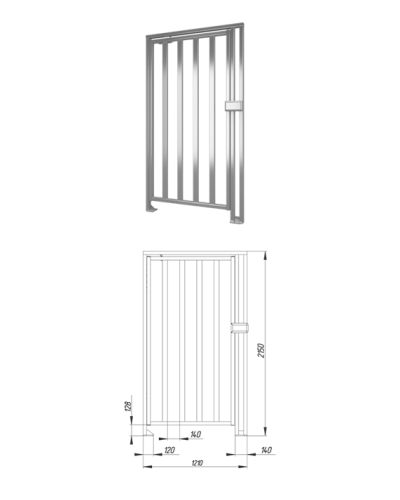 Praktika К-10-Н правая. Калитка полноростовая. OXGARD в Ижевске