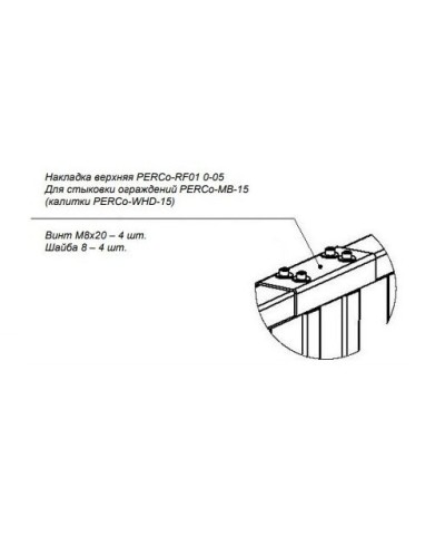 PERCo-RF01 0-05. Накладка верхняя. PERCo в Ижевске