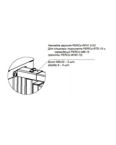 PERCo-RF01 0-03. Накладка верхняя. PERCo в Ижевске