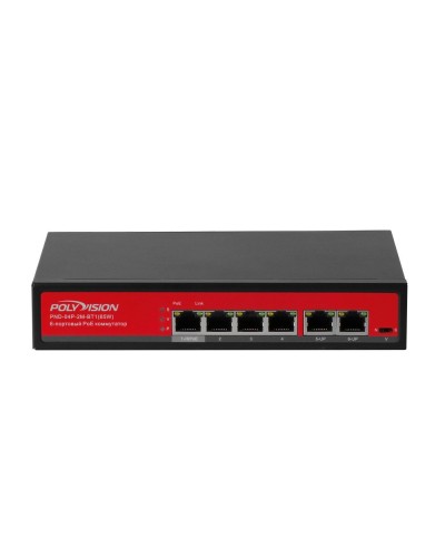 PND-04P-2M-BT1 (65W). Коммутатор неуправляемый 6-портовый с функцией PoE. Polyvision в Ижевске