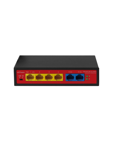 PND-04P-2M Lite (48W). Коммутатор неуправляемый 6-портовый с функцией PoE. Polyvision в Ижевске
