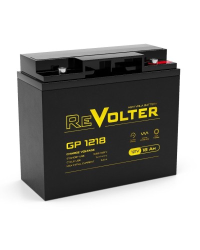 Revolter GP 1218. Аккумулятор автомобильный герметичный свинцово-кислотный. Revolter в Ижевске