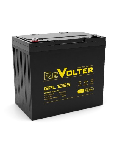 Revolter GPL 1255. Аккумулятор автомобильный герметичный свинцово-кислотный. Revolter в Ижевске