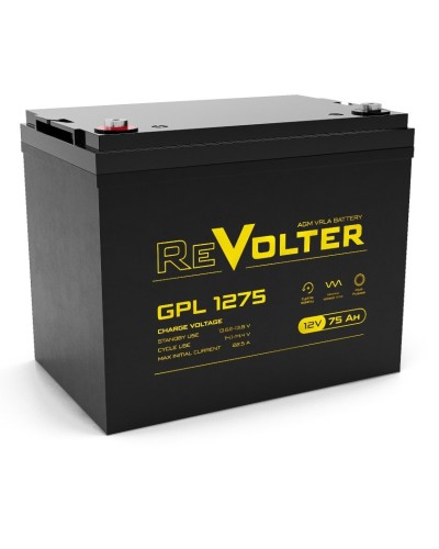 Revolter GPL 1275. Аккумулятор автомобильный герметичный свинцово-кислотный. Revolter в Ижевске