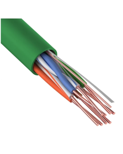 U/UTP, CAT 5e, нг(А)-LSLTx, 4х2х0,52мм, 24AWG, INDOOR, SOLID, зеленый, 305м REXANT (01-0061). Кабель «витая пара» (LAN) для структурированных систем связи. Rexant в Ижевске