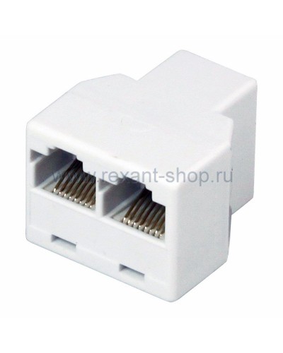 Двойник компьютерный UTP RJ-45(8P8C) (гнездо - 2 гнезда) REXANT (03-0103): Кабельный соединитель в Ижевске