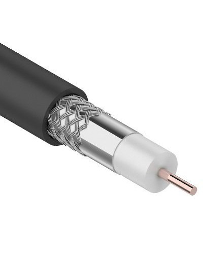 RG-6U, 75 Ом, CCS/Al/Al, 64%, 100 м OUTDOOR. REXANT (01-2202). Кабель коаксиальный радиочастотный. Rexant в Ижевске