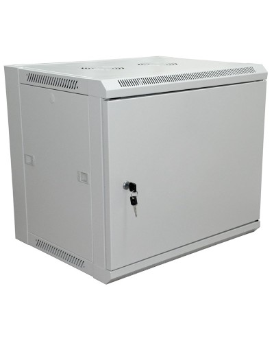 Шкаф телекоммуникационный 19 настенный 6U 600×450×370 мм (ШxГxВ) - передняя дверь металл, боковые стенки съемные (разобранный), RAL 7035 (04-2210). Шкаф телекоммуникационный 19 настенный 6U. Rexant в Ижевске
