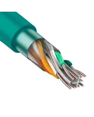 F/UTP, CAT 6, нг(А)-LSLTx, 4х2х0,575мм, 23AWG, INDOOR, SOLID, зеленый, 305м REXANT (01-0171). Кабель «витая пара» (LAN) для структурированных систем связи. Rexant в Ижевске