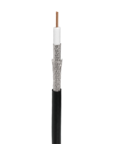 RG-11U, 75 Ом, CCS/Al/Al, 83%, 305 м, черный OUTDOOR (01-3011). Кабель коаксиальный радиочастотный. Rexant в Ижевске