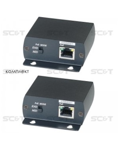 IP01P. Удлинитель Ethernet с PoE. SC&T в Ижевске