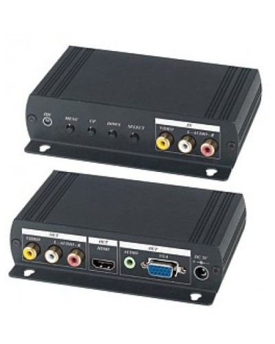 AD001HH. Преобразователь композитного видео и аудиосигналов в VGA и HDMI. SC&T в Ижевске