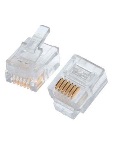 Коннекторы 6P6C (RJ-11) (100шт) (10-0228). Телефонный разъем 6P6C (RJ-11). SUPRLAN в Ижевске