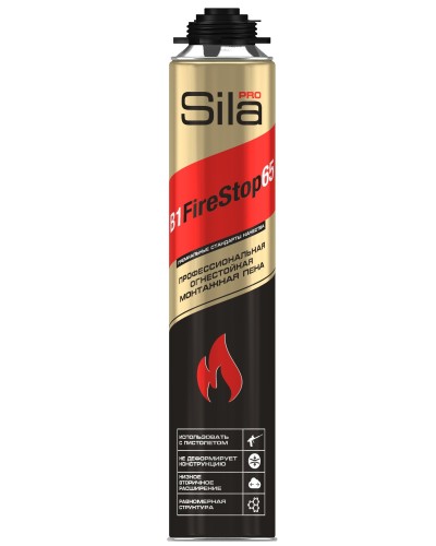 Пена огнестойкая Sila Pro B1 Firestop 65, 850 мл: Пена монтажная профессиональная в Ижевске