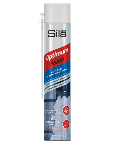 Пена монтажная SILA HOME OPTIMUM FOAM, всесезонная, 750 мл. Пена монтажная. Sila в Ижевске