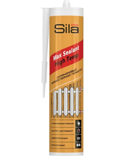 Герметик Sila PRO Max Sealant, High Temp, термостойкий, 280 мл. Герметик силиконовый термостойкий, красный. Sila в Ижевске