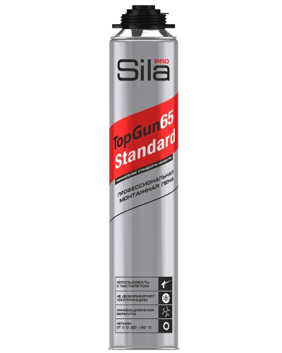 Пена монтажная Sila Pro TopGun 65 STANDARD, 850 мл. Пена монтажная профессиональная. Sila в Ижевске