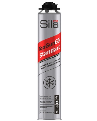 Пена монтажная Sila Pro TopGun 65 STANDARD winter, 850 мл. Пена монтажная профессиональная. Sila в Ижевске