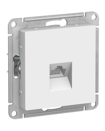AtlasDesign розетка RJ45, кат. 5Е, 1-местная, скрытой установки, механизм, белый (ATN000183). Розетка компьютерная. Systeme Electric в Ижевске