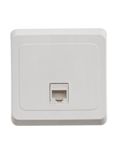Этюд розетка RJ45, кат. 5Е, 1-местная, в сборе, скрытой установки, белый (KOMC-001B). Розетка компьютерная. Systeme Electric в Ижевске