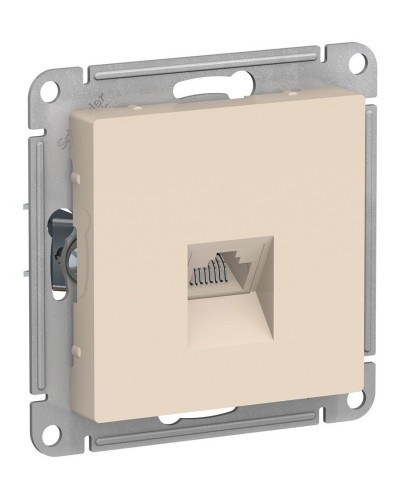 AtlasDesign розетка RJ45, кат. 5Е, 1-местная, скрытой установки, механизм, бежевый (ATN000283). Розетка компьютерная. Systeme Electric в Ижевске
