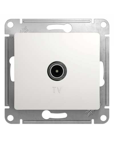 Glossa розетка TV антенна коннектор, 1-местная, скрытой установки, механизм, белый (GSL000193). Розетка TV антенна. Systeme Electric в Ижевске