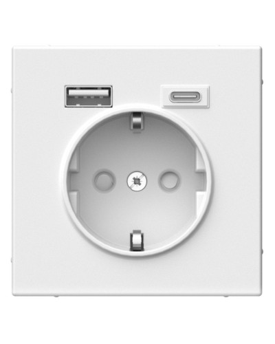 ArtGallery розетка 1-местная с USB тип-A+C, скрытой установки, механизм, белый (GAL000132). Розетка с USB. Systeme Electric в Ижевске