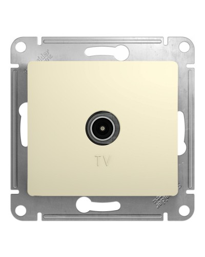 Glossa розетка TV антенна коннектор, 1-местная, скрытой установки, механизм, бежевый (GSL000293). Розетка TV антенна. Systeme Electric в Ижевске