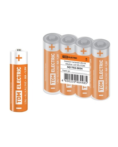 LR6 AA Alkaline 1,5V SR-4 TDM (SQ1702-0034). Элемент питания. TDM ЕLECTRIC в Ижевске