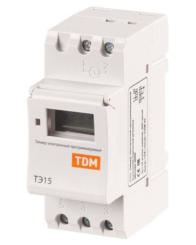 ТЭ15-1мин/7дн-16on/off-16А-DIN TDM (SQ1503-0005). Таймер электронный. TDM ЕLECTRIC в Ижевске
