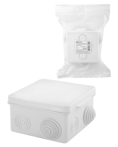 Коробка ОП 80х80х50мм, крышка, IP54, 7вх., белая (SQ1401-0922). Распаячная коробка. TDM ЕLECTRIC в Ижевске