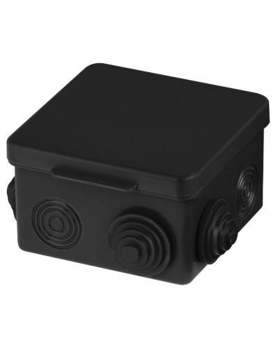 Распаячная коробка ОП 80х80х50мм, крышка, IP54, 7вх., черная TDM (SQ1401-0912). Распаячная коробка ОП. TDM ЕLECTRIC в Ижевске