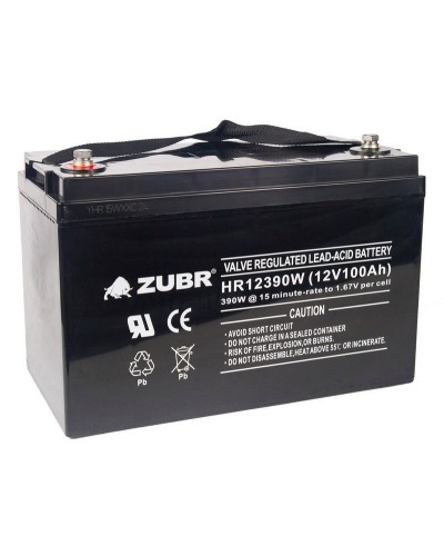 ZUBR HR 12390W (12V, 110Ah). Аккумулятор герметичный свинцово-кислотный. ZUBR в Ижевске