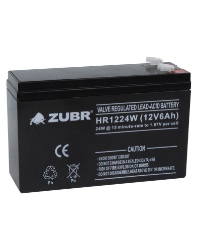 ZUBR HR 1224W (12V, 6Ah). Аккумулятор герметичный свинцово-кислотный. ZUBR в Ижевске
