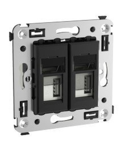 Розетка USB в стену Avanti черный квадрат (4402543). Розетка USB. ДКС в Ижевске