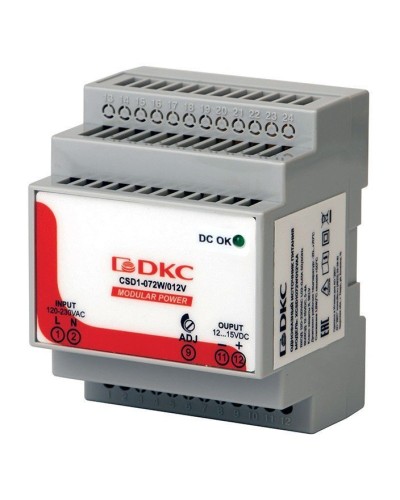 Источник питания однофазный 72Вт, 5А, 12В (XCSD1072W012VAA). Источник питания  MODULAR POWER однофазный. ДКС в Ижевске