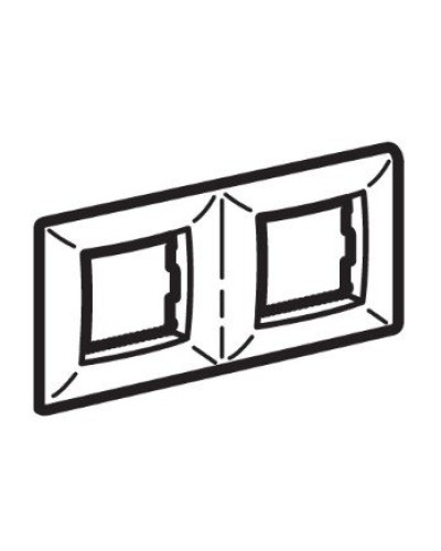 Рамка на 2+2 модуля (двухместная), слоновая кость (75012O): Рамка двухместная, Brava в Ижевске