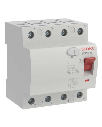 YON MAX MDL100 ВДТ, 4P, 30mA, 40A, АС (MDL100-4P2-40-AC). Автоматический выключатель дифференциальный (УЗО). ДКС в Ижевске