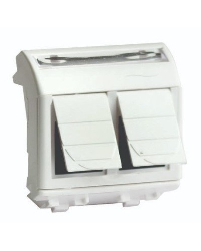 Розетка RJ-45 Brava 2 модуля слоновая кость (75459S): Розетка компьютерная с двумя разъёмами в Ижевске