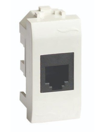 Розетка RJ-45 Brava 1 модуль слоновая кость (75654S): Розетка компьютерная с одним разъёмом в Ижевске