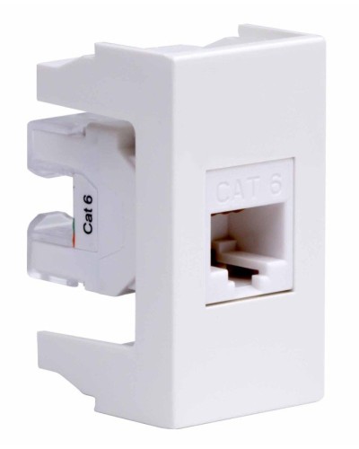 Розетка RJ-45 Viva 1 модуль кат.6A белая (45058). Розетка компьютерная экранированная с одним разъёмом. ДКС в Ижевске