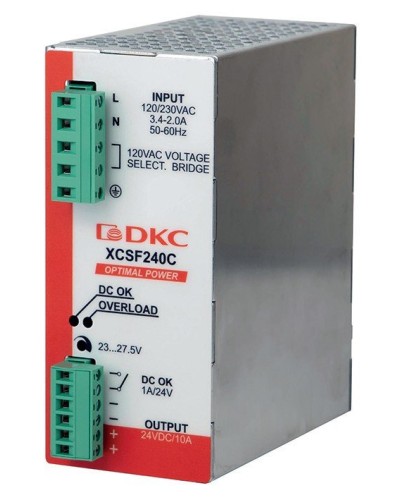 Источник питания однофазный, 240Вт, 5А, 48В (XCSF240DP). Источник питания OPTIMAL POWER однофазный, с ORing диодом. ДКС в Ижевске