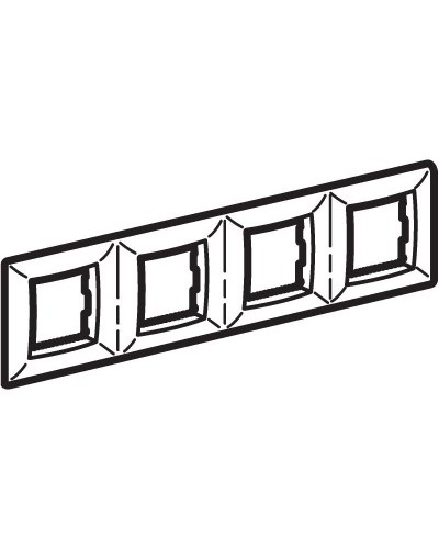 Рамка на 2+2+2+2 модуля (четырехместная), сл. кость (75014O): Рамка четырехместная, Brava в Ижевске