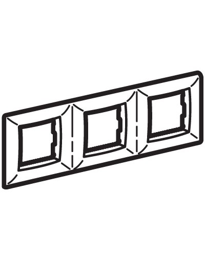 Рамка на 2+2+2 модуля (трехместная), белая (75013W): Рамка трехместная, Brava в Ижевске
